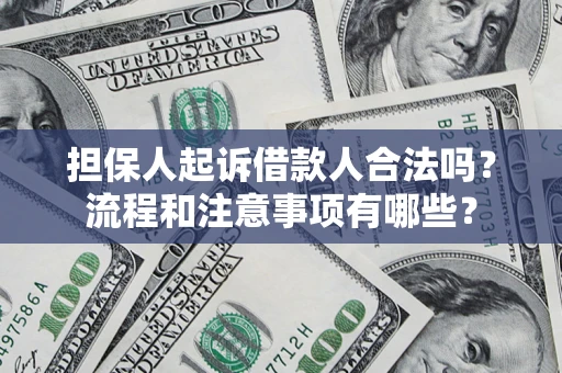 武汉担保人起诉借款人合法吗？流程和注意事项有哪些？