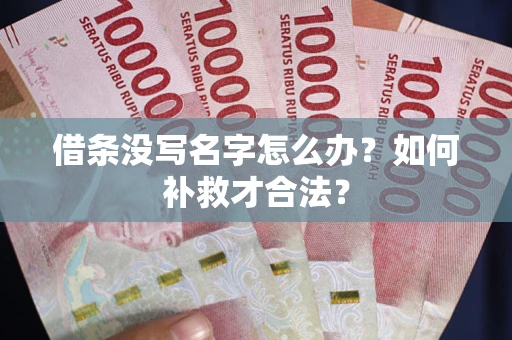 武汉借条没写名字怎么办？如何补救才合法？