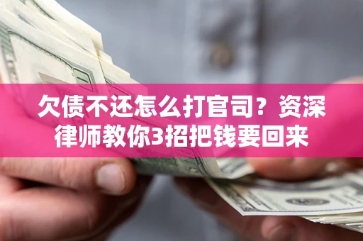 武汉欠债不还怎么打官司？资深律师教你3招把钱要回来