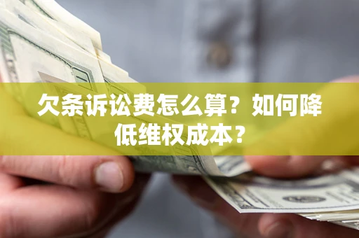 武汉欠条诉讼费怎么算？如何降低维权成本？