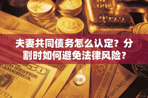 武汉夫妻共同债务怎么认定？分割时如何避免法律风险？